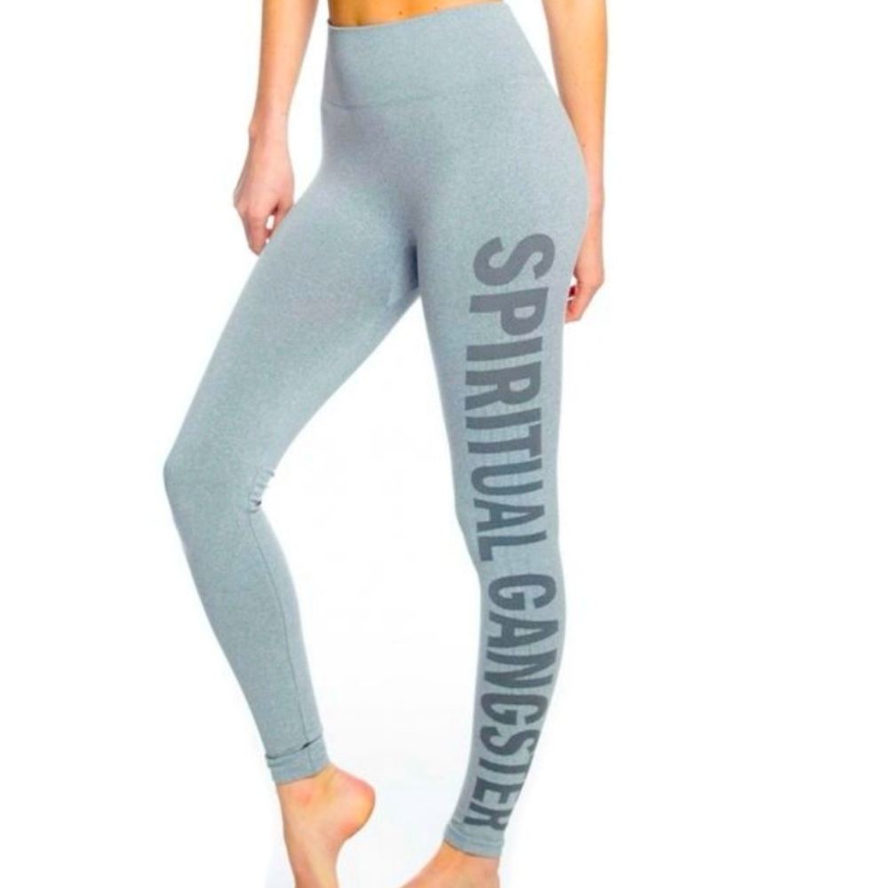 Anthropologie Spiritual Gangster Leggings Gray size M/L, GUC no snags or stains